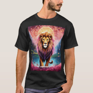 "Tribal Geometric Lion Logo - Bold & Cultural" T-Shirt