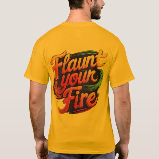 Tribal Geometric Lion mit Dragon Inspiriert Muster T-Shirt (Rückseite)