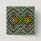 Tribal Geometric Muster Boho Ethnic Aztec Button (Vorderseite)