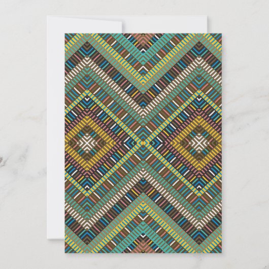 Tribal Geometric Muster Boho Ethnic Aztec Einladung (Vorderseite)