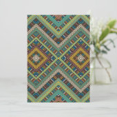 Tribal Geometric Muster Boho Ethnic Aztec Einladung (Stehend Vorderseite)