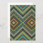 Tribal Geometric Muster Boho Ethnic Aztec Einladung (Vorne/Hinten)