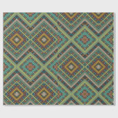 Tribal Geometric Muster Boho Ethnic Aztec Geschenkpapier (Flach)