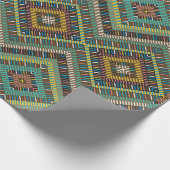 Tribal Geometric Muster Boho Ethnic Aztec Geschenkpapier (Ecke)