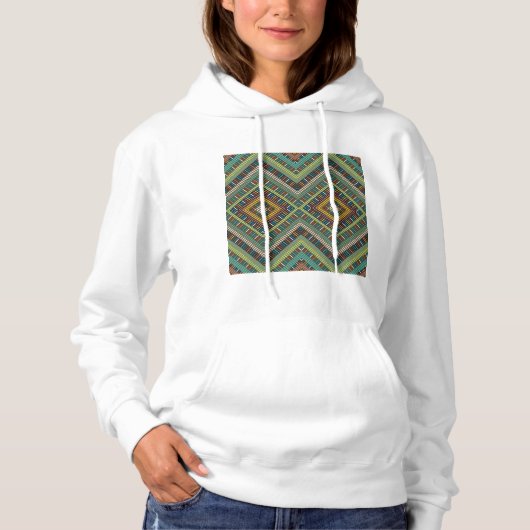 Tribal Geometric Muster Boho Ethnic Aztec Hoodie (Vorderseite)