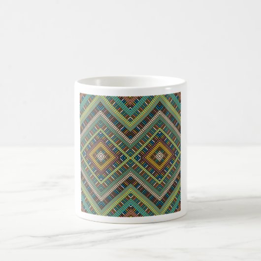 Tribal Geometric Muster Boho Ethnic Aztec Kaffeetasse (Mittel)