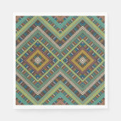 Tribal Geometric Muster Boho Ethnic Aztec Serviette (Vorderseite)