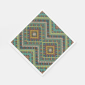 Tribal Geometric Muster Boho Ethnic Aztec Serviette (Ecke)