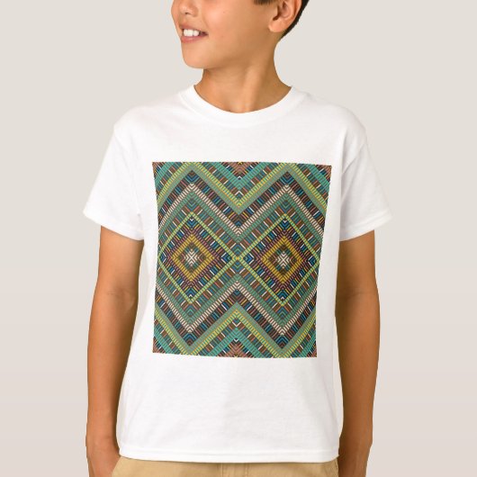 Tribal Geometric Muster Boho Ethnic Aztec T-Shirt (Vorderseite)
