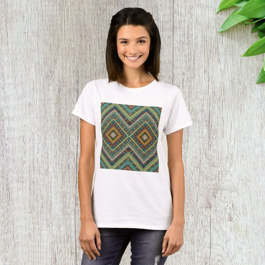 Tribal Geometric Muster Boho Ethnic Aztec T-Shirt