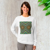 Tribal Geometric Muster Boho Ethnic Aztec T-Shirt