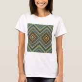 Tribal Geometric Muster Boho Ethnic Aztec T-Shirt (Vorderseite)