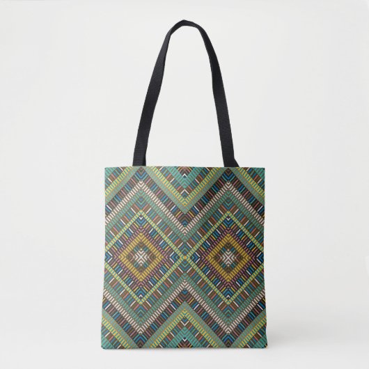Tribal Geometric Muster Boho Ethnic Aztec Tasche (Vorderseite)