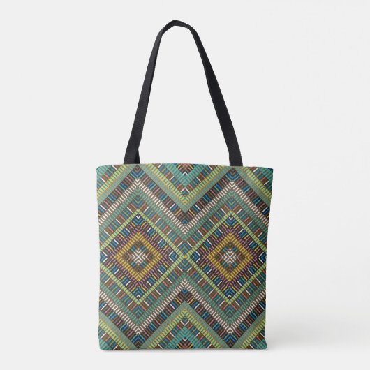 Tribal Geometric Muster Boho Ethnic Aztec Tasche (Rückseite)