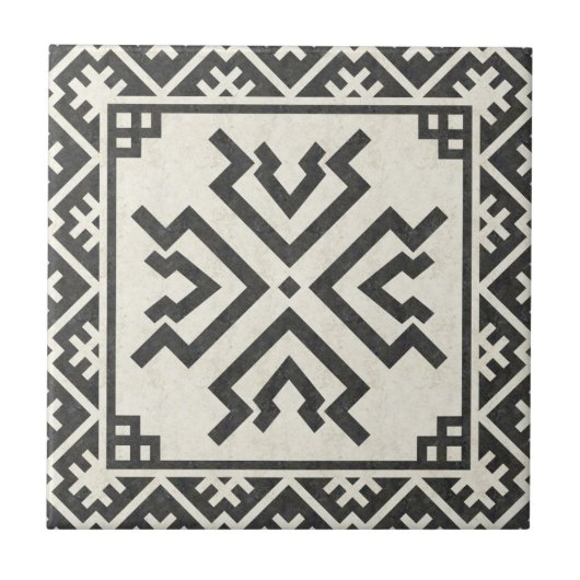 Tribal geometric pattern (Amulet) Fliese (Vorderseite)