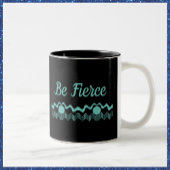 Tribal Geometric Turquoise and Black Zweifarbige Tasse