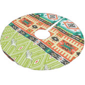 Tribal Geometric: Zitate Textmuster. Polyester Weihnachtsbaumdecke (Schrägansicht)