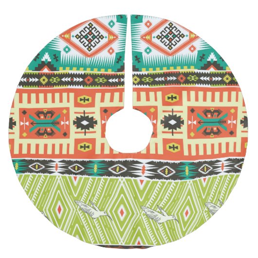 Tribal Geometric: Zitate Textmuster. Polyester Weihnachtsbaumdecke (Vorderseite)