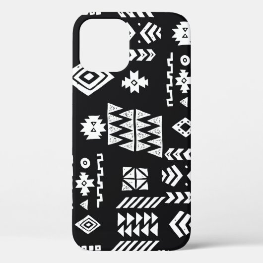 Tribal geometrisch: Stilvoller nahtloser Hintergru Case-Mate iPhone Hülle (Rückseite)
