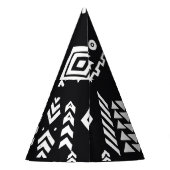Tribal geometrisch: Stilvoller nahtloser Hintergru Partyhütchen (Rückseite)