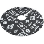 Tribal geometrisch: Stilvoller nahtloser Hintergru Polyester Weihnachtsbaumdecke (Schrägansicht)