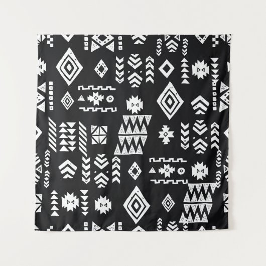 Tribal geometrisch: Stilvoller nahtloser Hintergru Wandteppich (Vorderseite)
