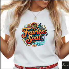 Tribal Geometrische Furchtlose Seele Feuer Wasser T-Shirt
