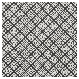 Tribal geometrische, weiße, schwarze gemusterte S Stoff