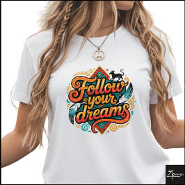 Tribal geometrisches Folge Träumen Panther Federn T-Shirt
