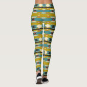 Tribal geometrisches Muster für gemischte Farben Leggings (Rückseite)