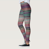 Tribal gestreiftes abstraktes Musterdesign Leggings (Links)