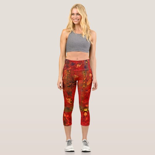 "Tribal Glow" High Waisted Capris (Vorderseite)