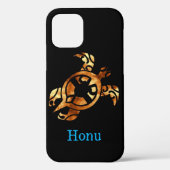 Tribal Gold Hawaiian Sea Turtle auf Black Case Mat (Rückseite)