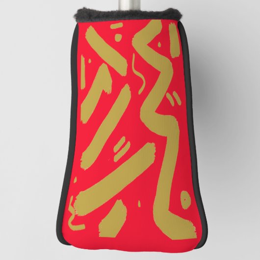 Tribal Gold und Rot Golf Headcover (Rotieren 90)
