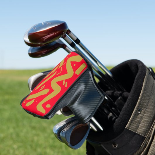 Tribal Gold und Rot Golf Headcover (In Situ)