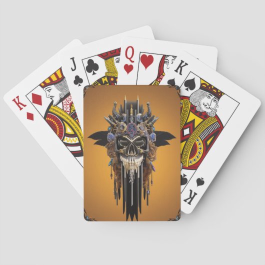 Tribal Gothic Skull Playing Card Spielkarten (Rückseite)