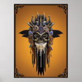 Tribal Gothic Skull Poster (Vorne)