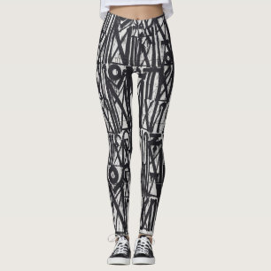 Tribal Graffiti überall in Print-Leggings Leggings
