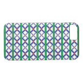 Tribal Green, blau, rot, ethnische Volkskunst Case-Mate iPhone Hülle (Rückseite (Horizontal))
