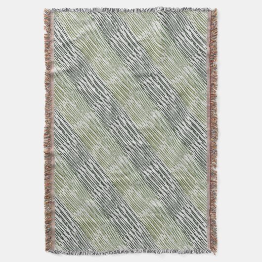 Tribal Green Stripes Abstract Pattern  Decke (Vorderseite Vertikal)