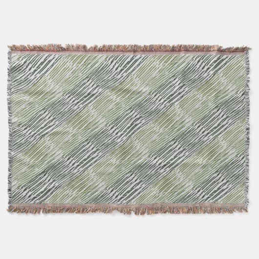 Tribal Green Stripes Abstract Pattern  Decke (Vorderseite)
