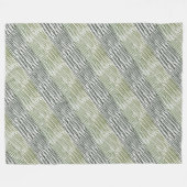 Tribal Green Stripes Abstract Pattern  Fleecedecke (Vorderseite (Horizontal))