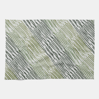 Tribal Green Stripes Abstract Pattern  Geschirrtuch