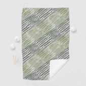 Tribal Green Stripes Abstract Pattern  Golfhandtuch (Insitu)