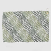 Tribal Green Stripes Abstract Pattern  Golfhandtuch (Horizontal)