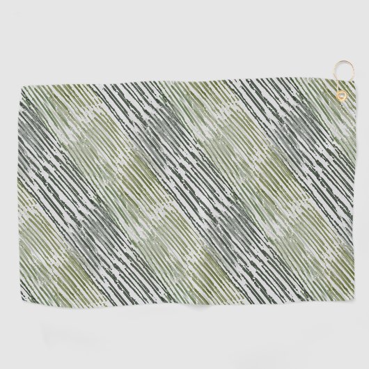 Tribal Green Stripes Abstract Pattern Golfhandtuch (Horizontal)