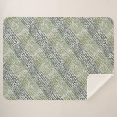 Tribal Green Stripes Abstract Pattern  Sherpadecke (Vorderseite (Horizontal))