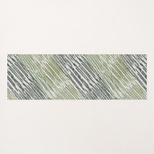 Tribal Green Stripes Abstract Pattern Yogamatte (Rückseite (Horizontal))