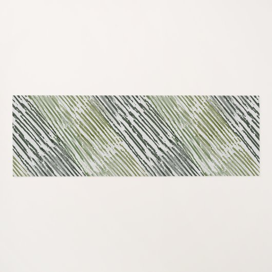Tribal Green Stripes Abstract Pattern  Yogamatte (Rückseite (Horizontal))