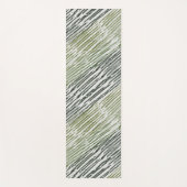 Tribal Green Stripes Abstract Pattern  Yogamatte (Vorderseite)